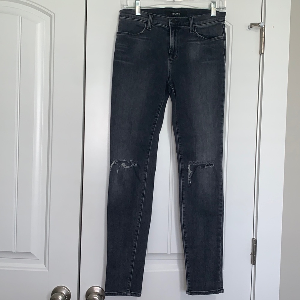 J Brand super skinny gray denim